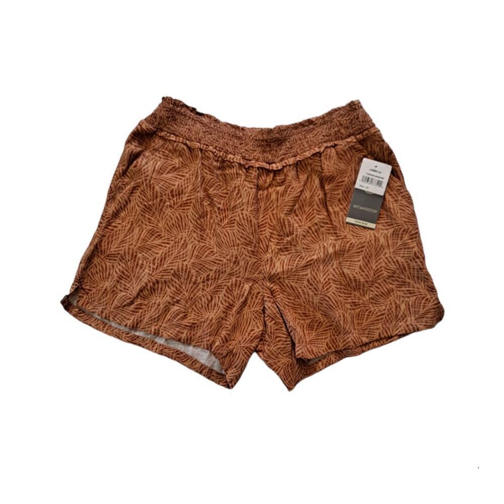 Women's Smocked Waist Shorts Tuscan Shadow XSmall